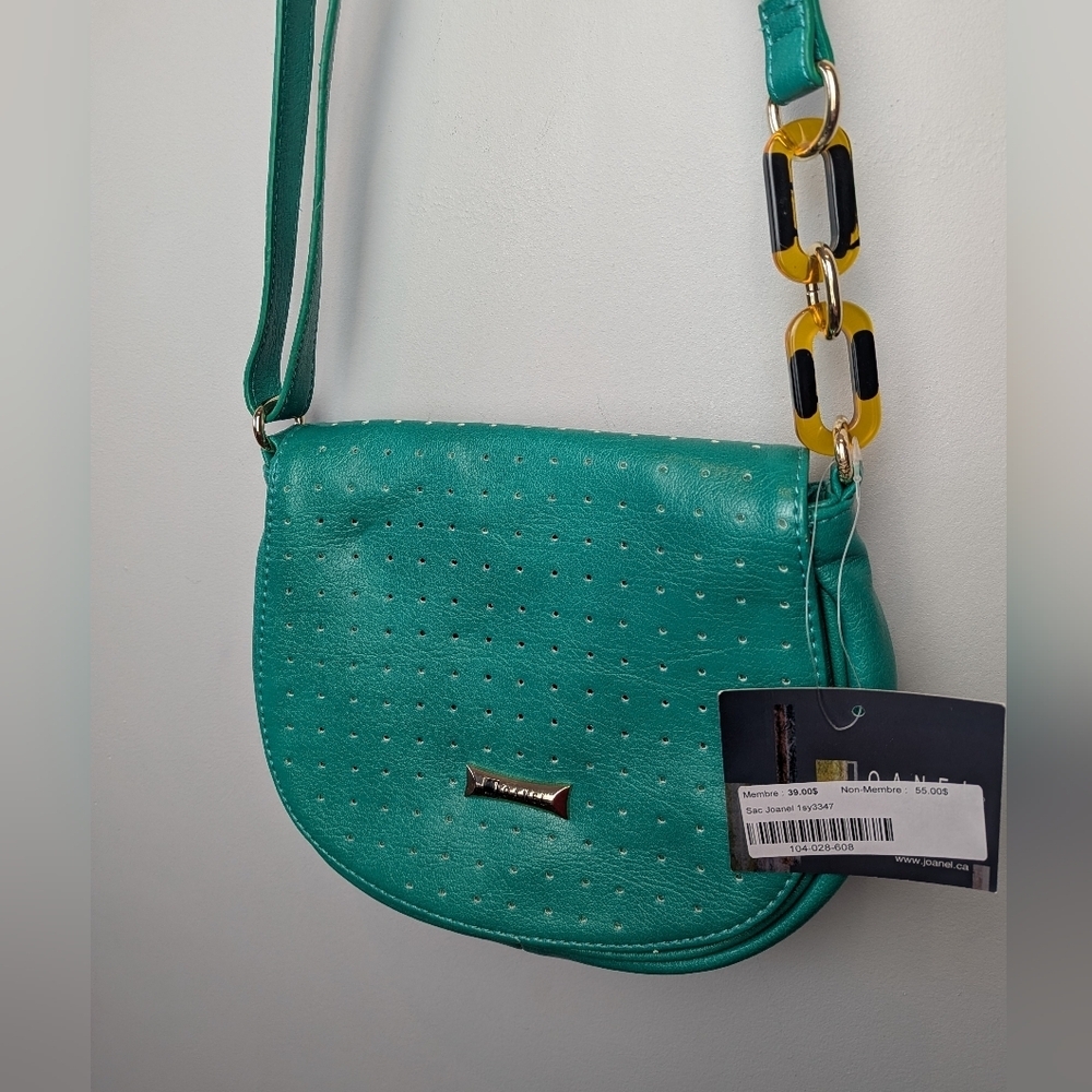 NWT JOANEL Purse Women Shoulder Bag Colorful Green Blue Color